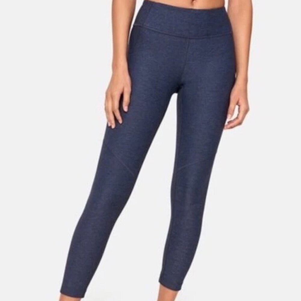 Outdoor Voices Warmup 7/8 Leggings in Navy Blue Heathered Mid Rise Size S